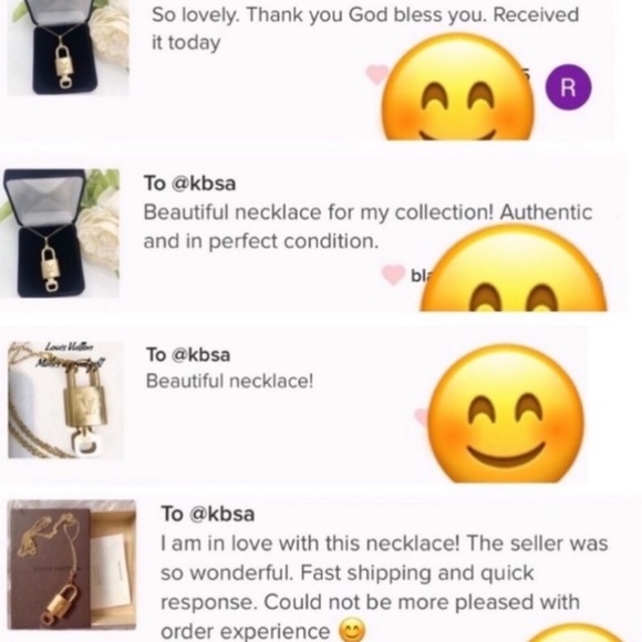 Louis Vuitton lock & key with gold necklace - Picture 9 of 9